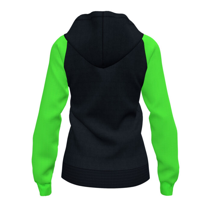 CHAQUETA CON CAPUCHA ACADEMY IV NEGRO VERDE FLÚOR