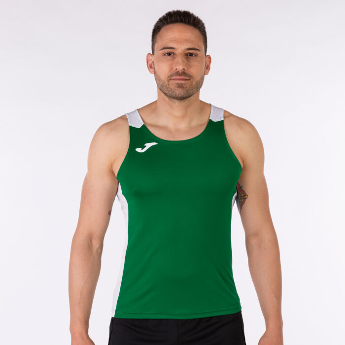 CAMISETA TIRANTES RECORD II VERDE BLANCO