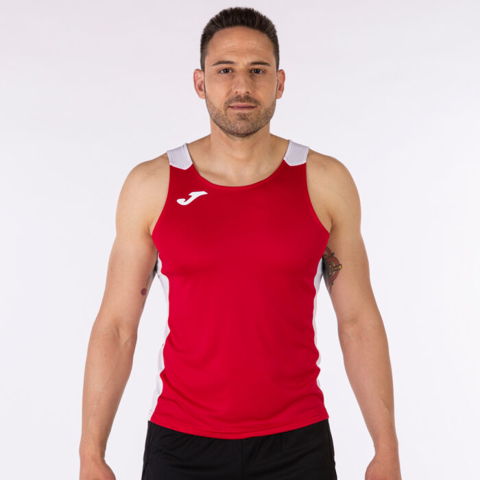 CAMISETA TIRANTES RECORD II ROJO BLANCO