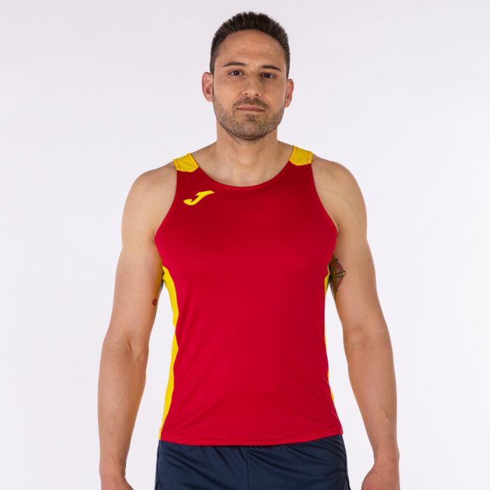 CAMISETA TIRANTES RECORD II ROJO AMARILLO