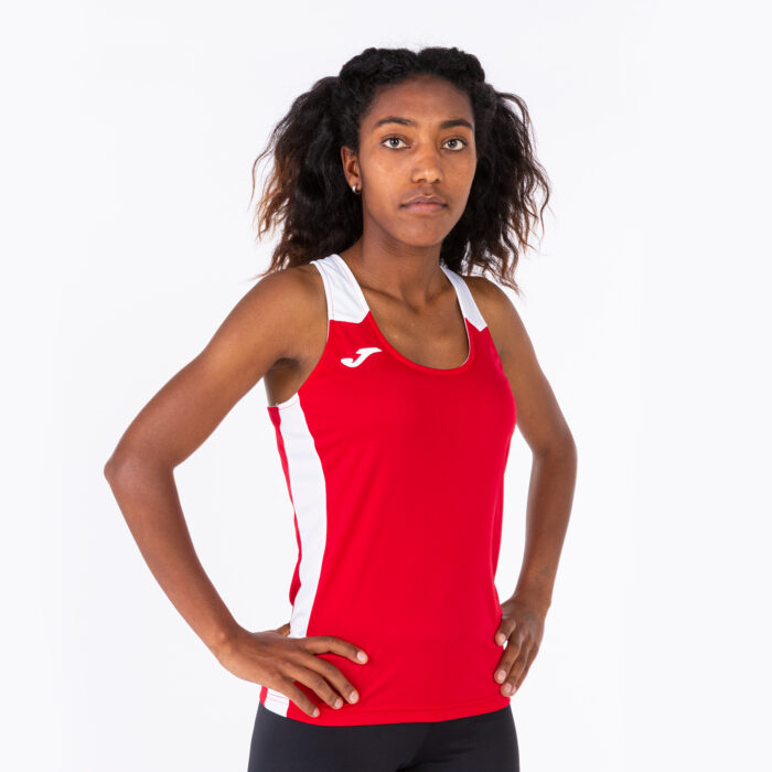 CAMISETA TIRANTES RECORD II ROJO BLANCO