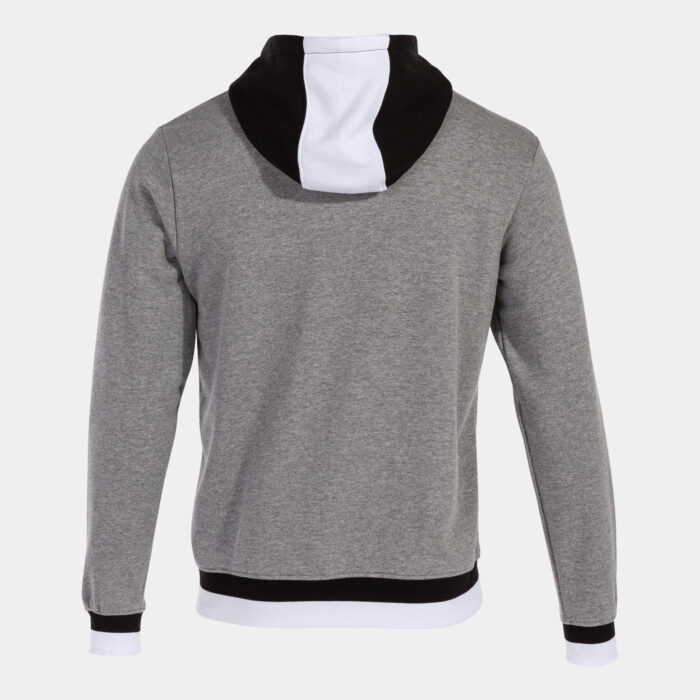 CHAQUETA CON CAPUCHA CONFORT II GRIS MELANGE NEGRO